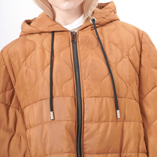 Hooded Padded Cape Jacket - Image 2