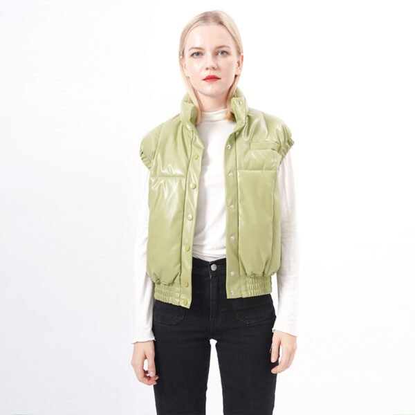 Cap Sleeves Padded Puffer Vest - Image 7