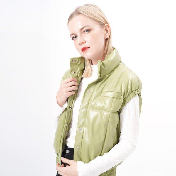 Cap Sleeves Padded Puffer Vest - Image 5