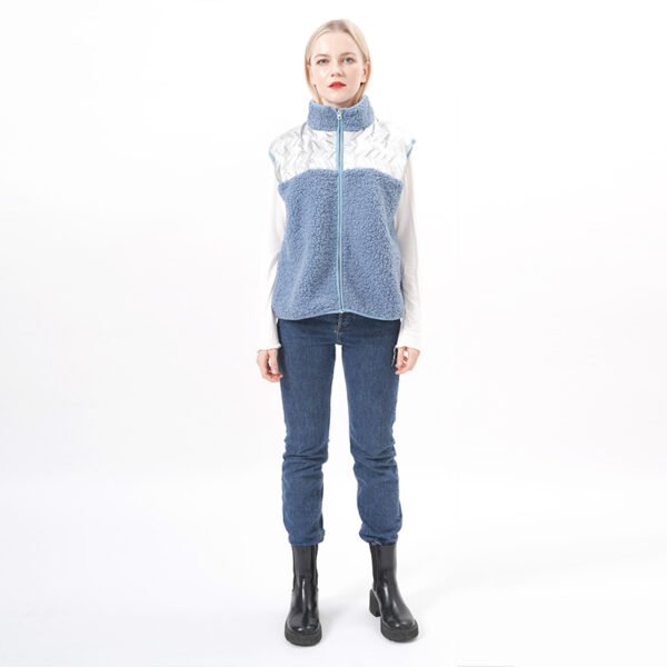 High Neck Sleeveless Fleece Waistcoat