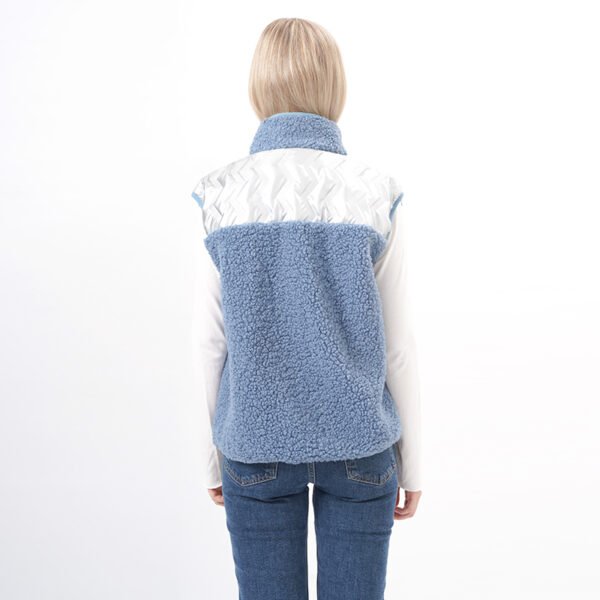 High Neck Sleeveless Fleece Waistcoat - Image 3