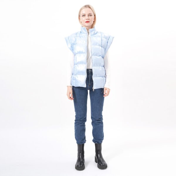 Solid Quilted Vest Padded Puffer Gilet - Image 6