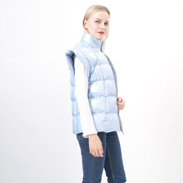 Solid Quilted Vest Padded Puffer Gilet - Image 5