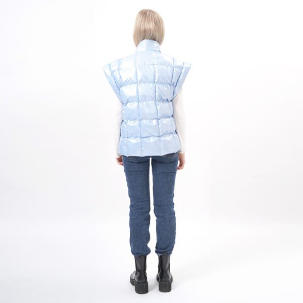 Solid Quilted Vest Padded Puffer Gilet - Image 3