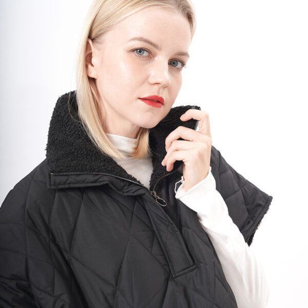 Diamond Quilted Padded Pullover Jacket - Image 2