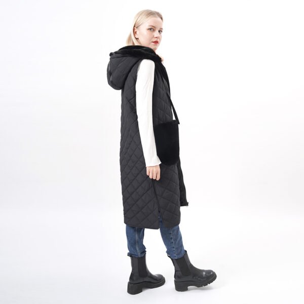 Women Long Puffer Coat Jacket with Hood - Image 6