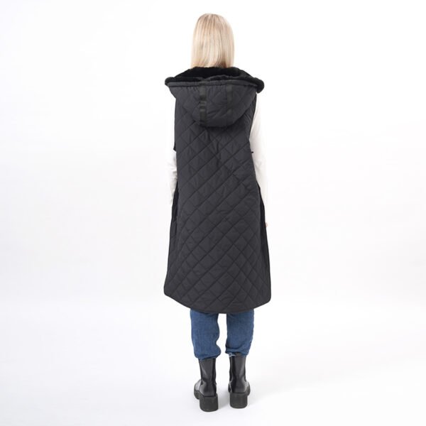 Women Long Puffer Coat Jacket with Hood - Image 3