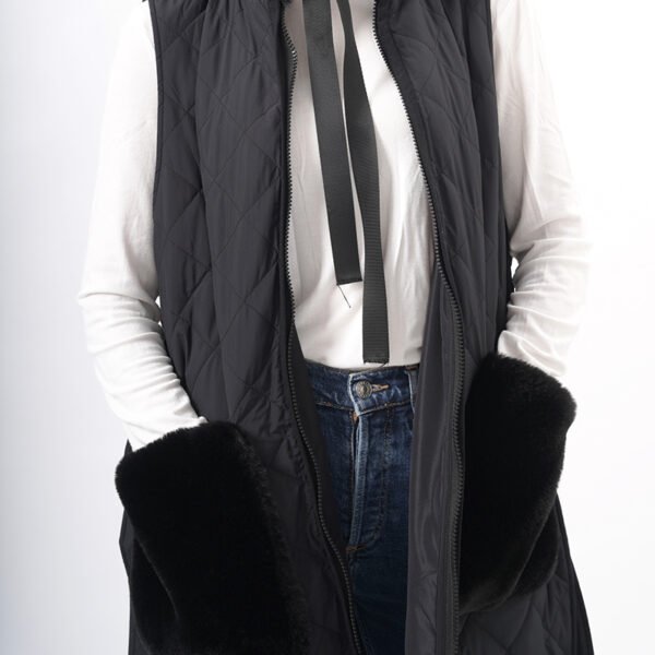 Women Long Puffer Coat Jacket with Hood - Image 2