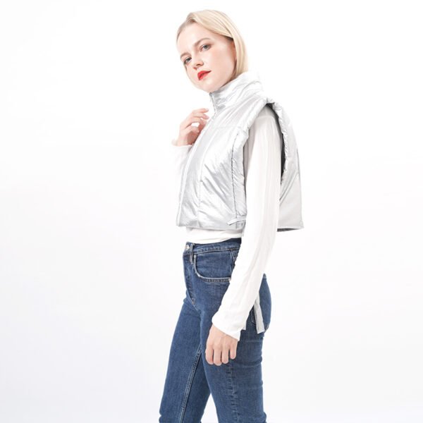 Tie Side Padded Cropped Puffer Vest