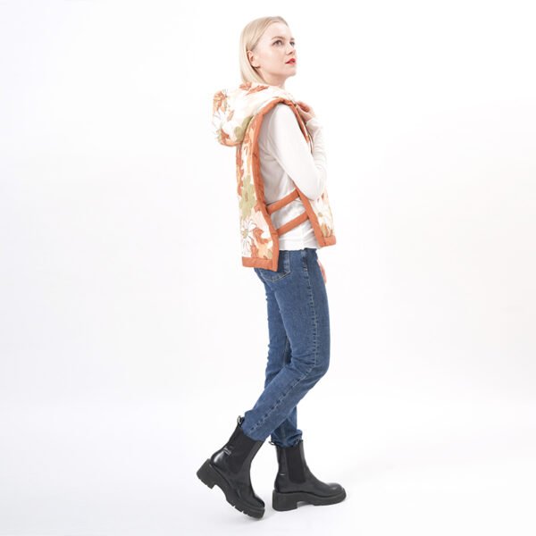 Hooded Quilted Vest Padded Waistcoat - Image 6