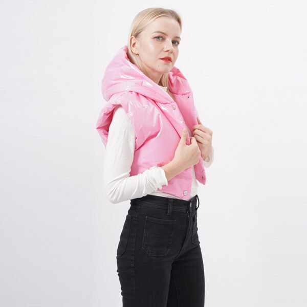 Sleeveless Hooded Cropped Padded Gilet