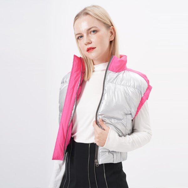 Sleeveless Quilted Cropped Puffer Vest Padded Gilet