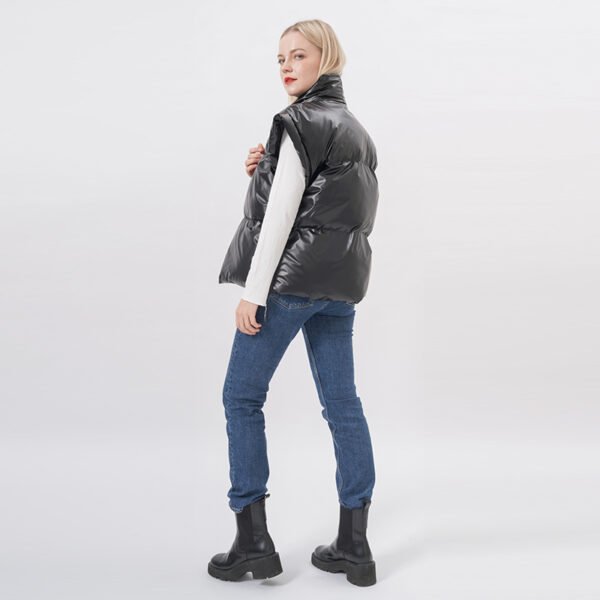 Sleeveless Crop Vest Puffer Vest Padded Gilet - Image 5