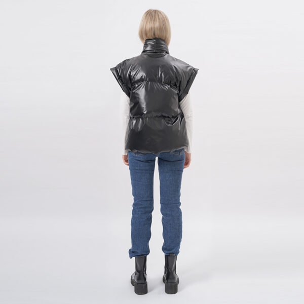 Sleeveless Crop Vest Puffer Vest Padded Gilet - Image 3