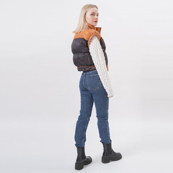 Sleeveless Quilted Cropped Puffer Vest - Image 5