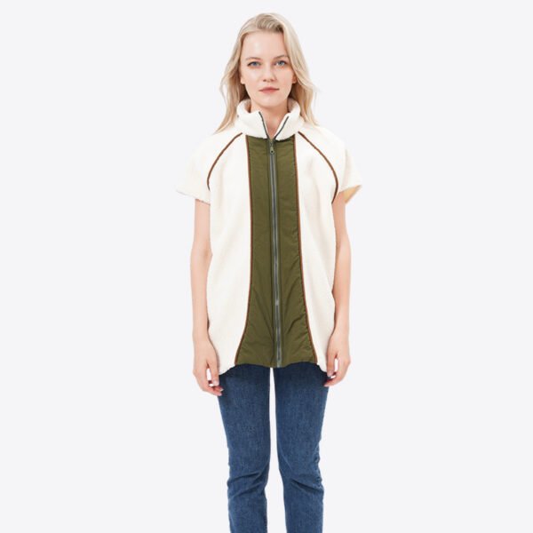 Full-Zip Contrast Fleece Vest - Image 6