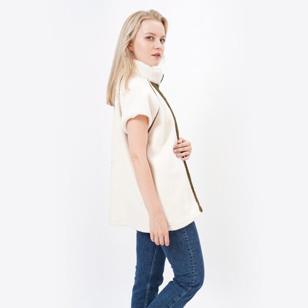 Full-Zip Contrast Fleece Vest