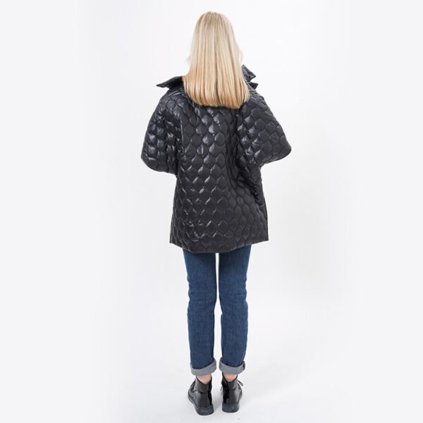 Warm Padded Quilted Cape Coat - Image 3