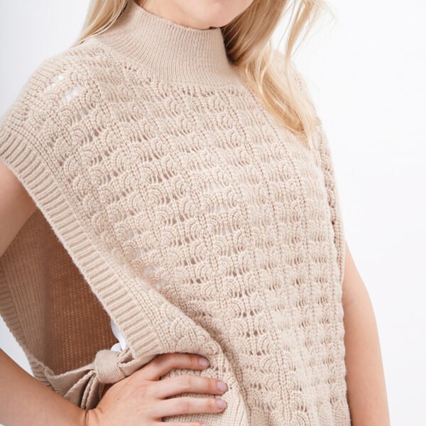 Knit Cropped Crochet Sweater Tops - Image 2