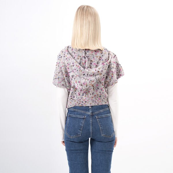 Hooded Pullover Sweater Tops - Image 4