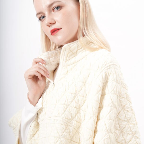 Long Sleeves Diamond Padded Pullover - Image 3