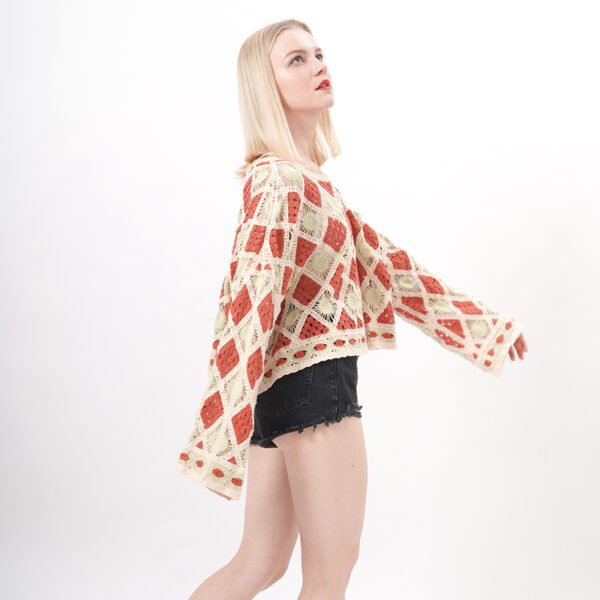 Long Sleeves Cropped Crochet Top - Image 6