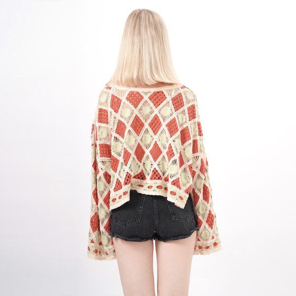 Long Sleeves Cropped Crochet Top - Image 3