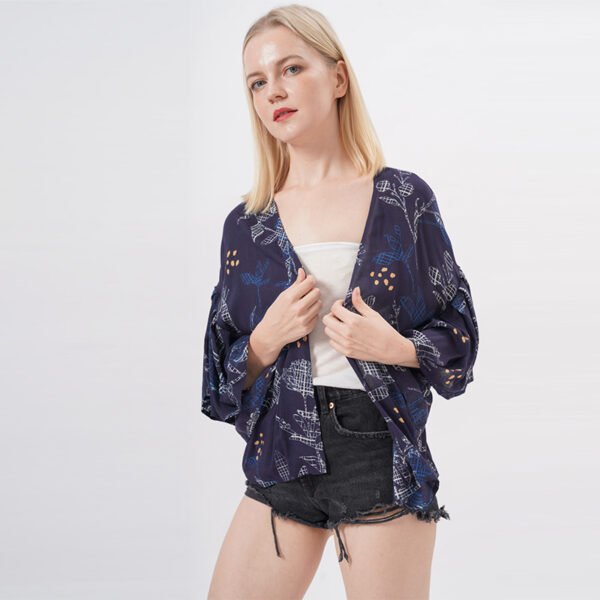 Ruffles Beach Kimono Cover Ups Blouse Tops - Image 4