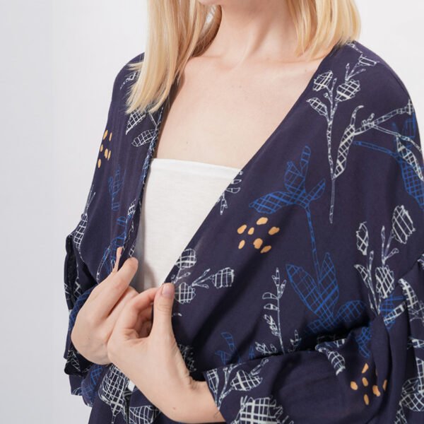 Ruffles Beach Kimono Cover Ups Blouse Tops - Image 2