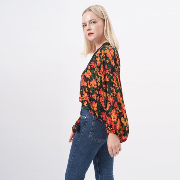 Drawstring Floral Kimonos Cover Ups