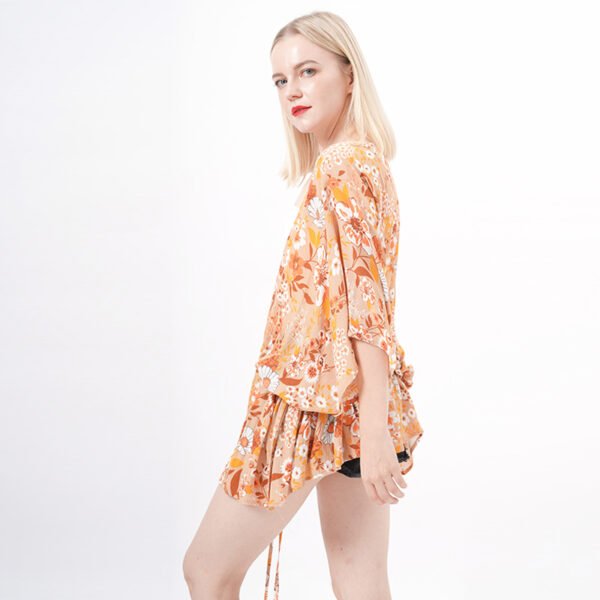 Ruffle Sleeve Boho Cover Up Kimono Cardigans - Image 5