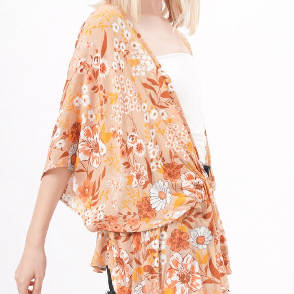 Ruffle Sleeve Boho Cover Up Kimono Cardigans - Image 2