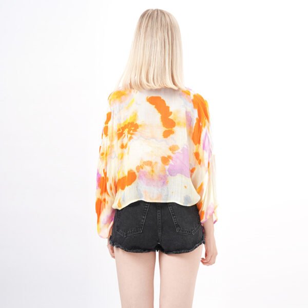 Tie Dye Front Tie Knot Bathing Cover Ups - Image 3