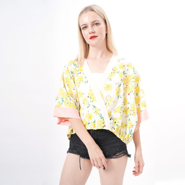 Embroidered Floral Blouse Tops