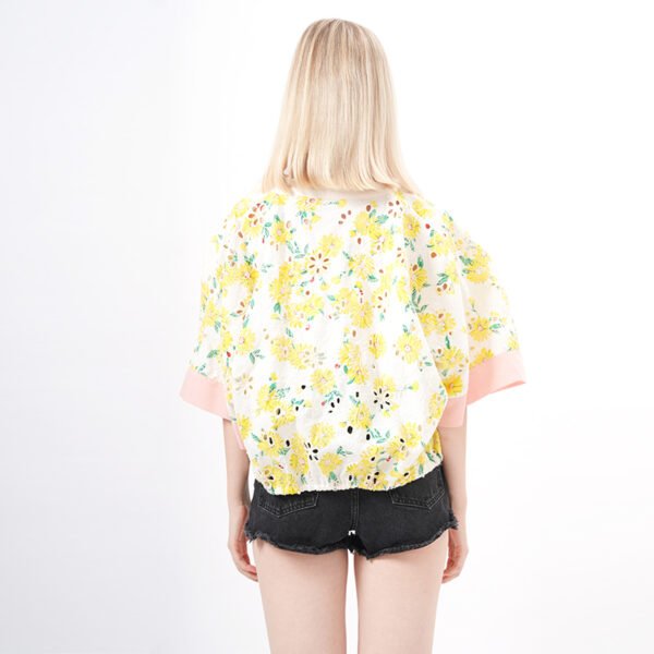 Embroidered Floral Blouse Tops - Image 4