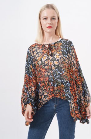 Long Sleeves Floral Printed Blouse Tops