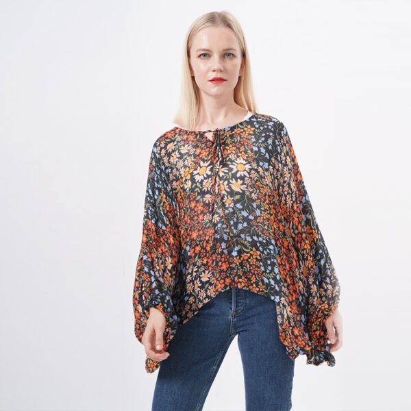 Long Sleeves Floral Printed Blouse Tops