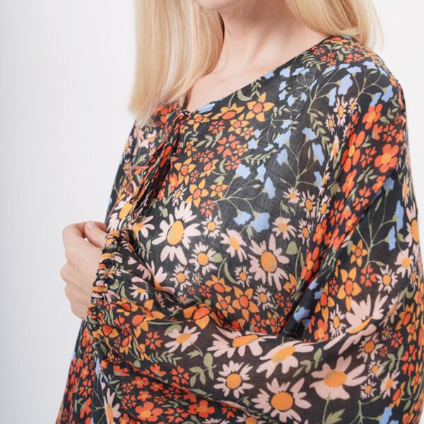 Long Sleeves Floral Printed Blouse Tops - Image 2