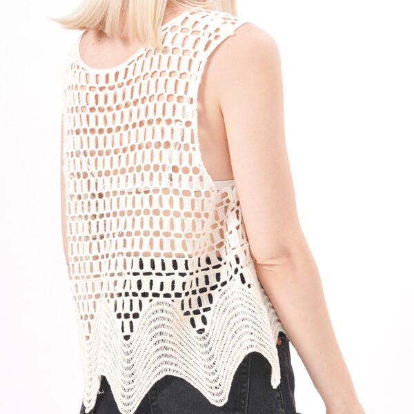 Crochet Lace Vest Top - Image 2