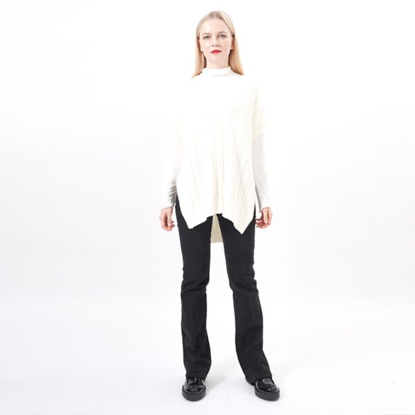 Plain Knitting Sweater with Short Sleeves - Image 7