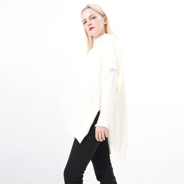 Plain Knitting Sweater with Short Sleeves