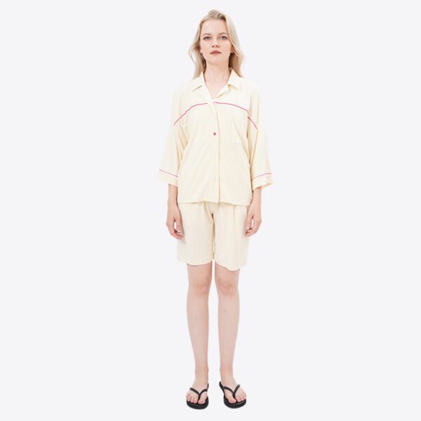 Summer Viscose 3/4 Sleeves Pajamas with Short Pants