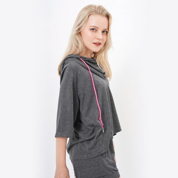 Two Pieces Hooded Pajama Sleepwear Set for Women - Image 4