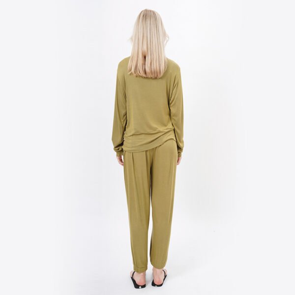 Long Sleeves Women Pajamas Set with Pocket - Image 3